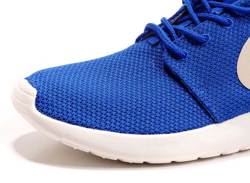 nike roshe run classicnike Roshe running chaussures hommes blancs bleu (4)